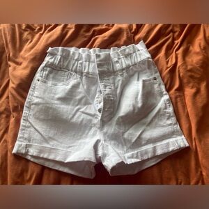 Express white denim shorts